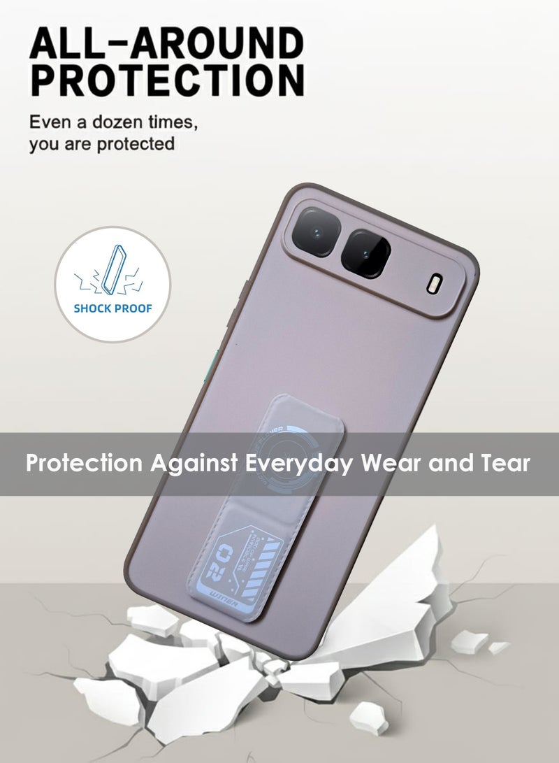 Infinix Hot 60i 5G Hand Grip Case Cover - Magnetic Hand Grip Holder & Kickstand Case For Infinix Hot 60i 5G - Strong Grip for Magnetic Car Holder, Stylish Silicone Case & Functional, Ultimate Convenience & Hands-Free Viewing - Image 3